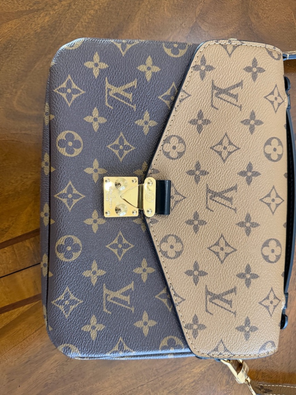 Louis Vuitton Two-Tone Monogram Crossbody in Brown and Tan - Picture 7 of 9